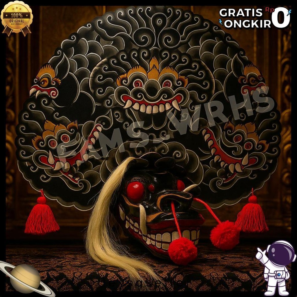 Barongan Telon Vip Ukuran 22 Full Kayu Barongan Caplokan Kayu