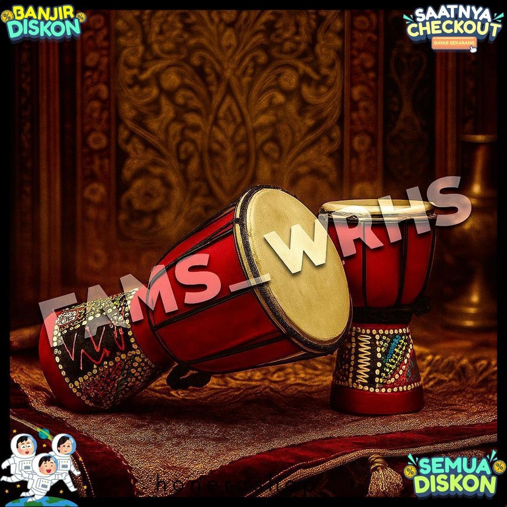 Jimbe Gendang Besar Mainan Alat Musik Tradisional Murah Berkualitas (Bisa Cod)