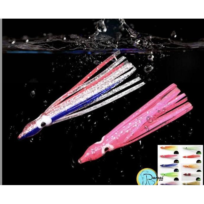Rubber Squid Cumi Karet Glow In The Dark Panjang 5Cm Umpan Cumi Sotong Allshop