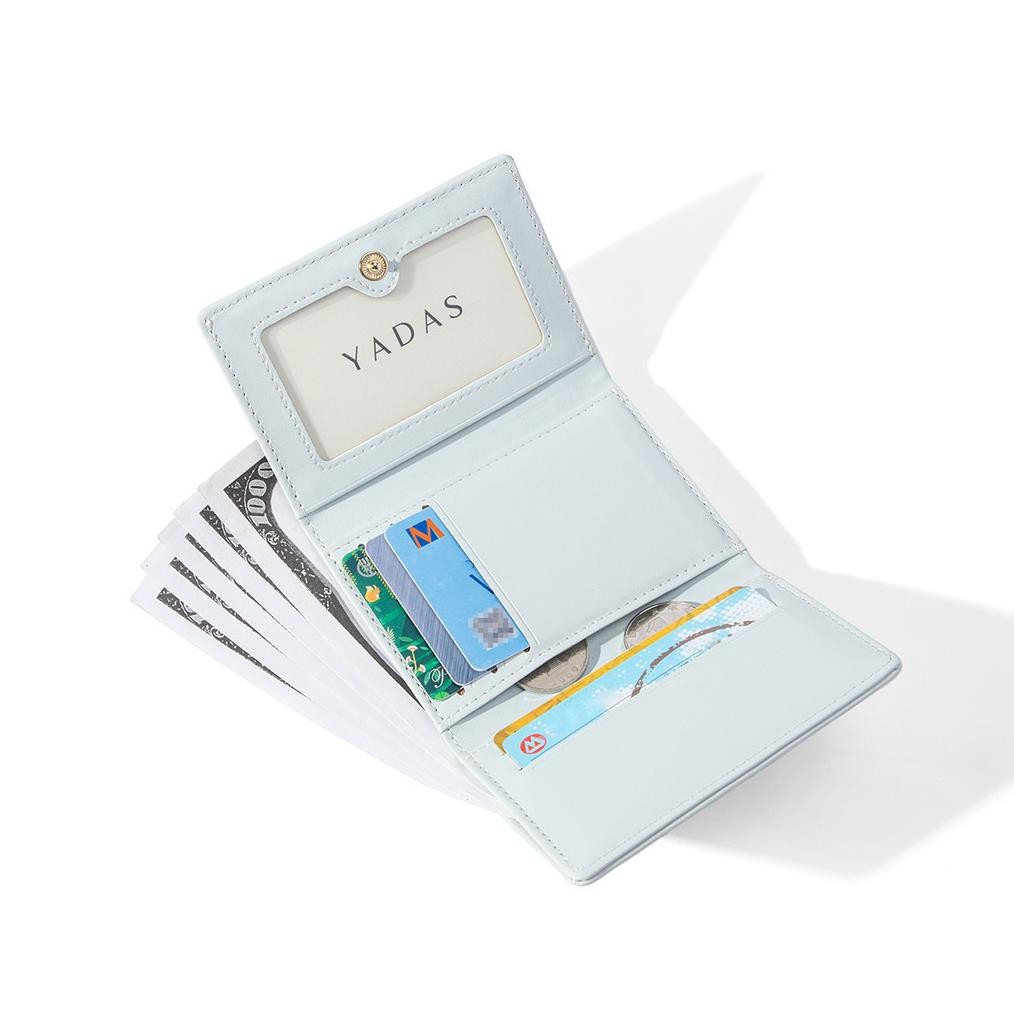 Terbaik Dompet Multi Kartu Wanita Lucu Gaya Korea Baru, Dompet Koin Tiga Kali Lipat PU Gesper Fashio