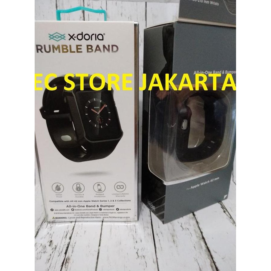 TERBARU - X-Doria Rumble Band Apple Watch 42 mm Series 3 2 1 Black
