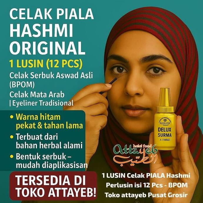 TERLARIS - 1 LUSIN Celak PIALA Hashmi Original Perlusin isi 12 Celak PIALA SIPAT MATA kajal Celak Ma