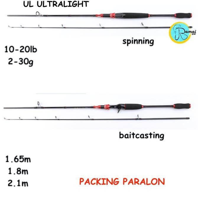 Joran Ul Ultralight Merah Carbon Fiber Spinnig Casting 165 180 10-20Lb Allshop