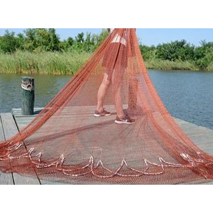 Jala Lempar Jala Ikan Nelayan Bahan Pe Kain Kuat Tinggi 3M Coklat Allshop