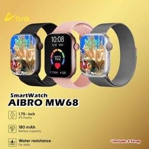 TERBARU - Aibro MW68 Smartwatch jam tangan olahraga sport GPS Tracking MW 68 Smart Watch LCD IPS Wat