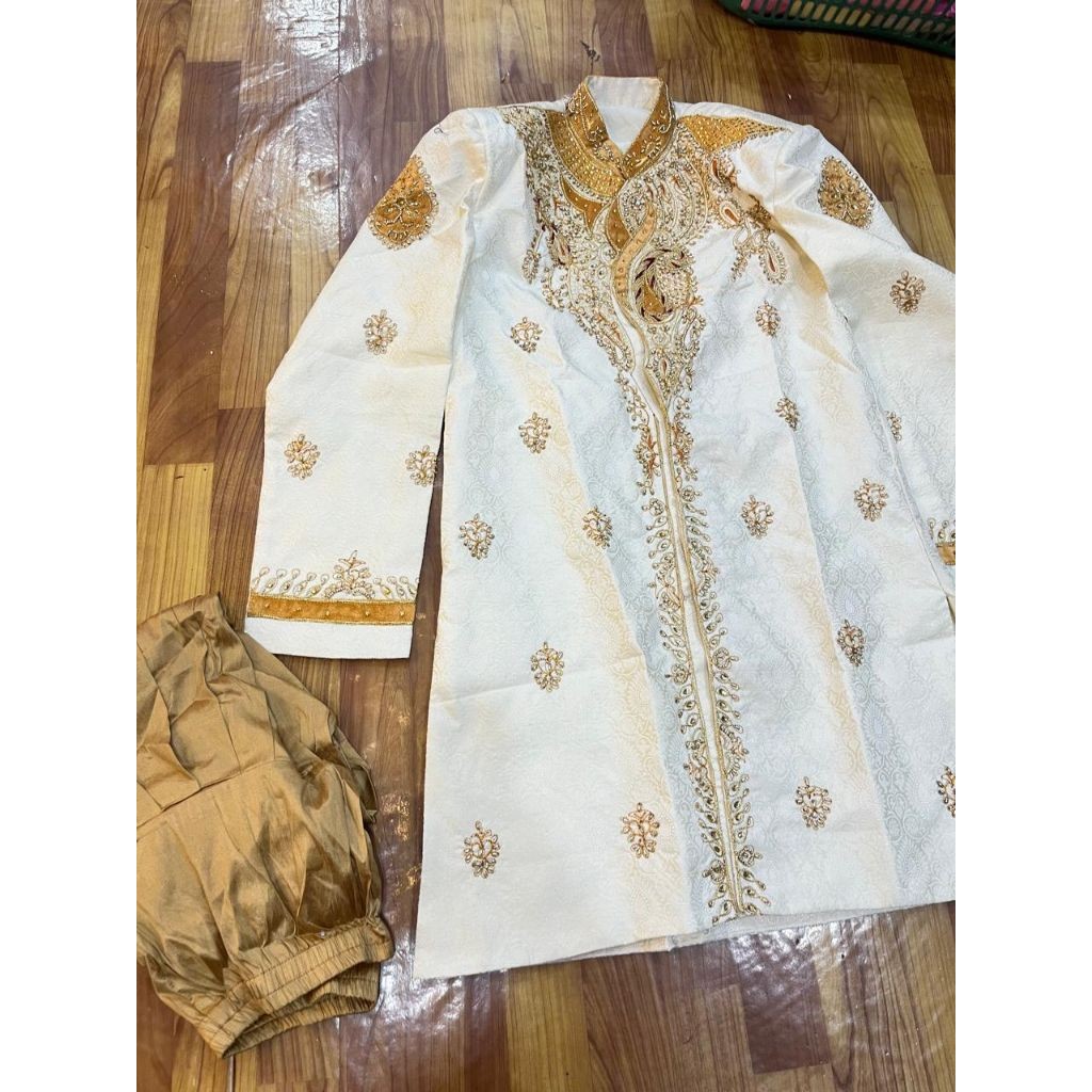 Kurta set cream payet