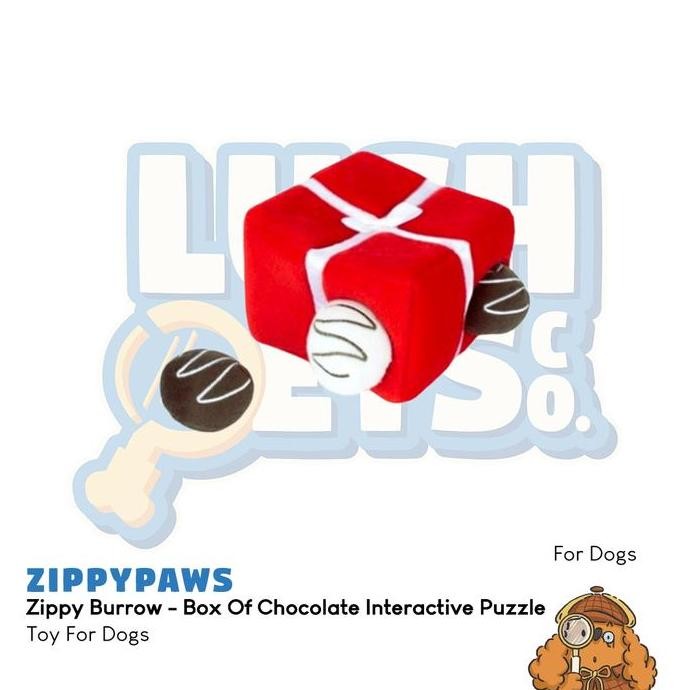 ZippyPaws Zippy Burrow - Box Of Chocolate Interactive Puzzle Dog Toy