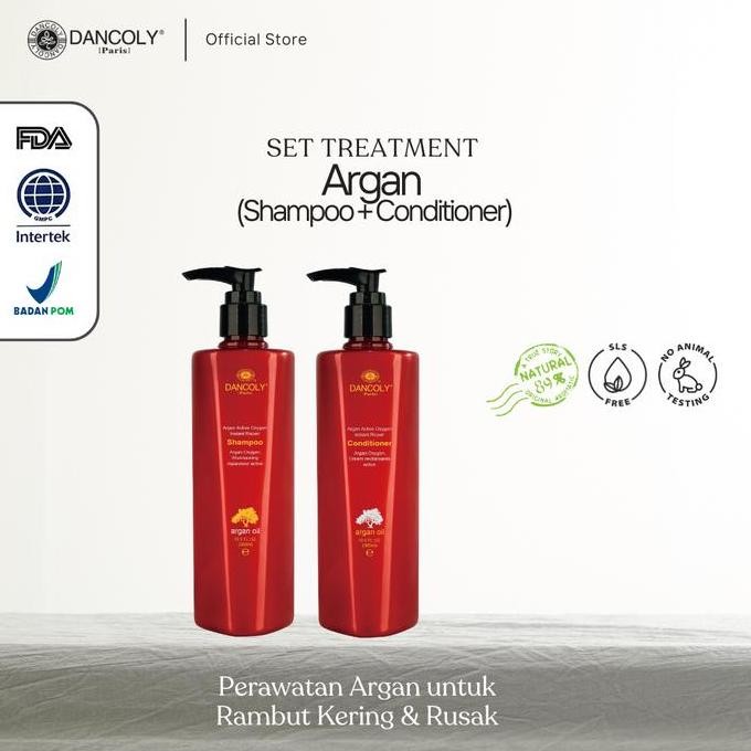 BEBAS ONGKIR - Dancoly Argan Instant Repair Shampoo + Conditioner ( for repair )