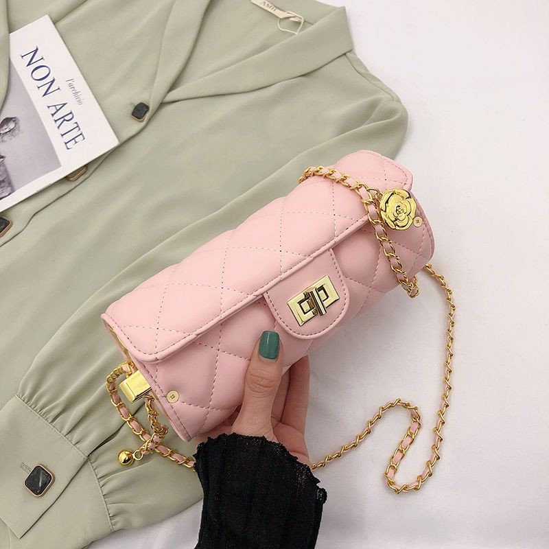 Tas Wanita Silinder Kecil Gaya Chanel Tas Serbaguna Rantai Fashion Baru Tas Selempang Bahu Tunggal