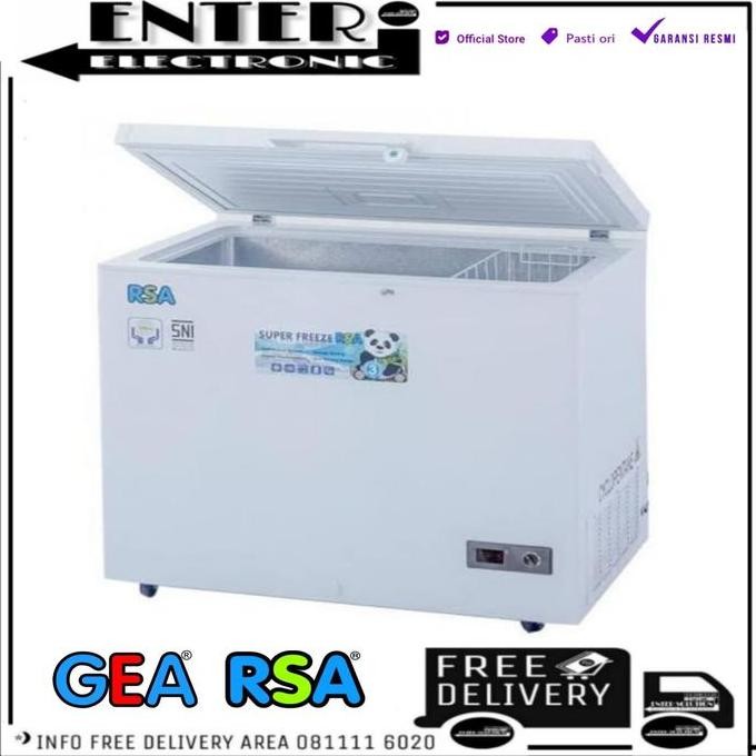 BEBAS ONGKIR - RSA CF450 - CHEST FREEZER RSA 450 LITER FREEZER BOX PEMBEKU RSA CF 450