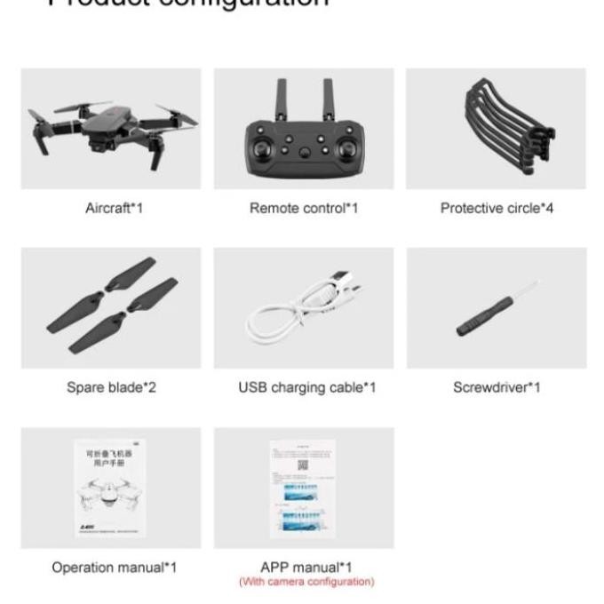 Drone E88 Mini E-88 Camera Drone Mainan Anak (Gatuso)