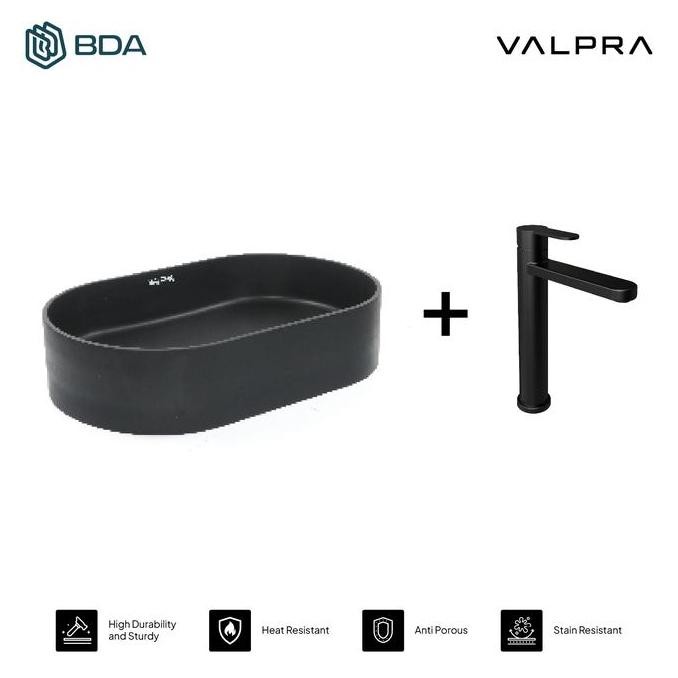 TERBARU - Valpra Wastafel Cuci Tangan Wastafel Kamar Mandi Wastafel Meja Wastafel Granit Oval V GB 6