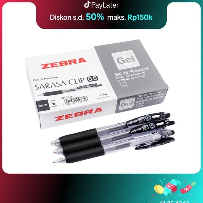 

BEBAS ONGKIR - Zebra Pulpen Gel Sarasa 05, 07, 1.0 (1 lusin) = 12 pcs