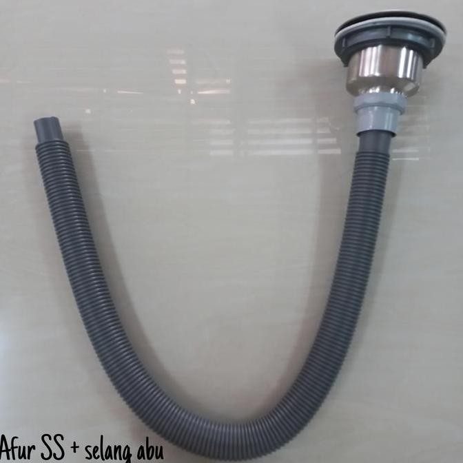 TERLARIS - Afur BCP Stainless + Selang / Afur Saringan Bak Cuci Piring dan Selang