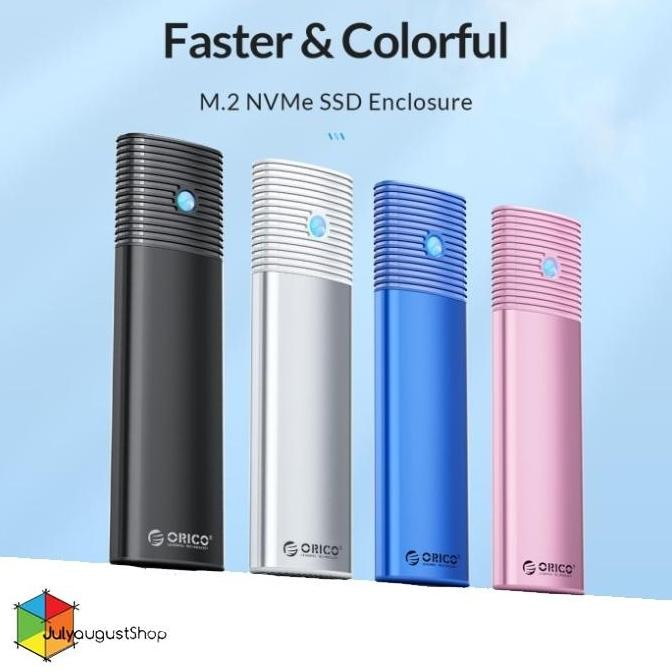 BEBAS ONGKIR - Orico PWDM2-G2 - USB Type-C M.2 NVMe/SATA SSD Enclosure 10Gbps