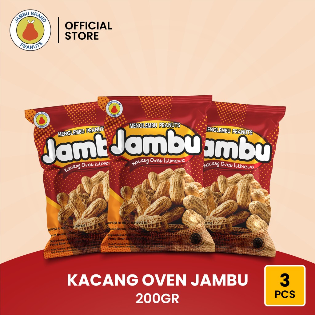 

Kacang Kulit Jambu 200 Gr (isi 3 Pcs)