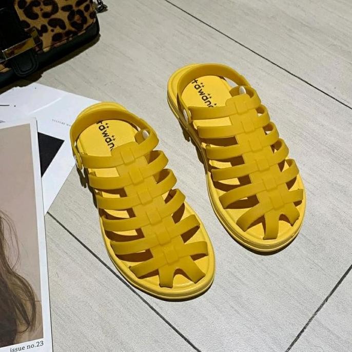 Sepatu Sandal Jelly Import Tawana Jelly Shoes Tali Gladiator Wanita Cw