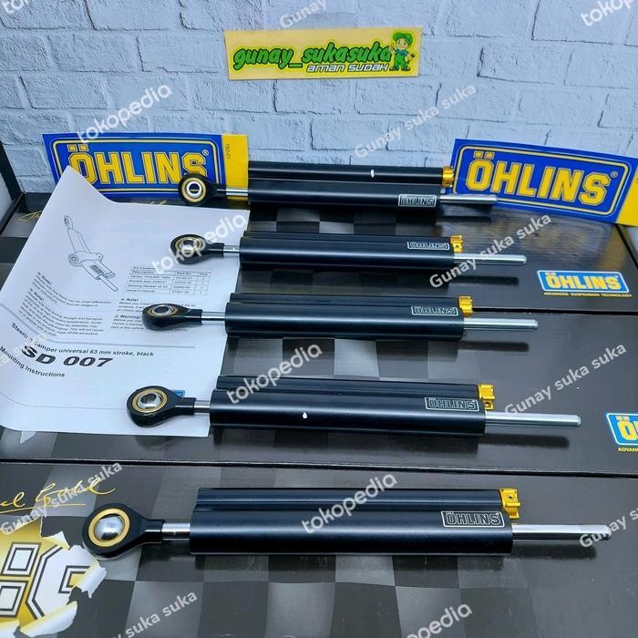 (Terbaru) Stabilizer Stang - Steering Damper Ohlins Sd 007 Sd007 Black Original Bestseller