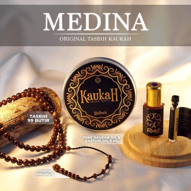 [Medina] Alkaff Tasbih Kaukah - 99 Bulir || Bonus Minyak Kaukah  & Minyak Kasturi