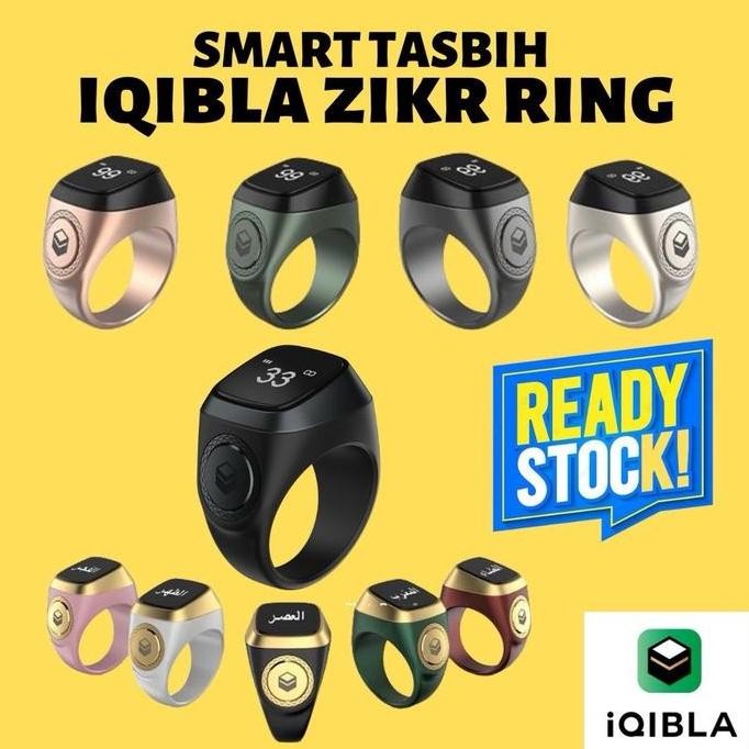 Iqibla Lite- Smart Zikir Ring Tasbih Iqibla Digital Dzikir Cincin Dzikir Connect Hp Cincin Zikir Pin