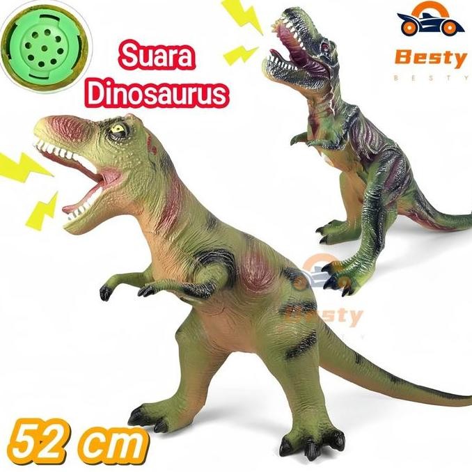 Besty52cm Dinosaurus Karet Besar Mainan Anak Dino Simulasi Mainan Hewan Kecil Binatang Mainan