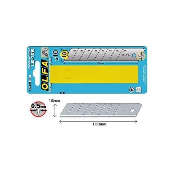 

Refill Cutter 18mm LB-10B (10pcs per pack) Olfa Spare Blade