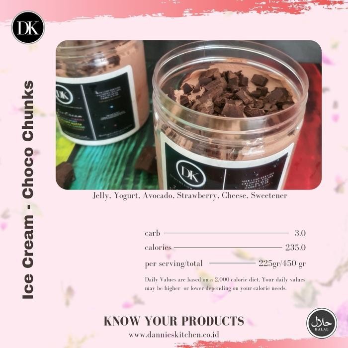 

Choco Chunks Ice Cream Keto Termurah Best Quality 100% Original