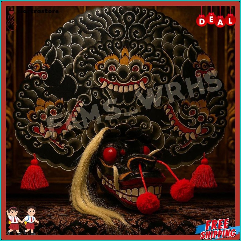 Barongan Telon Vip Ukuran 22 Full Kayu Barongan Caplokan Kayu Black Mamba