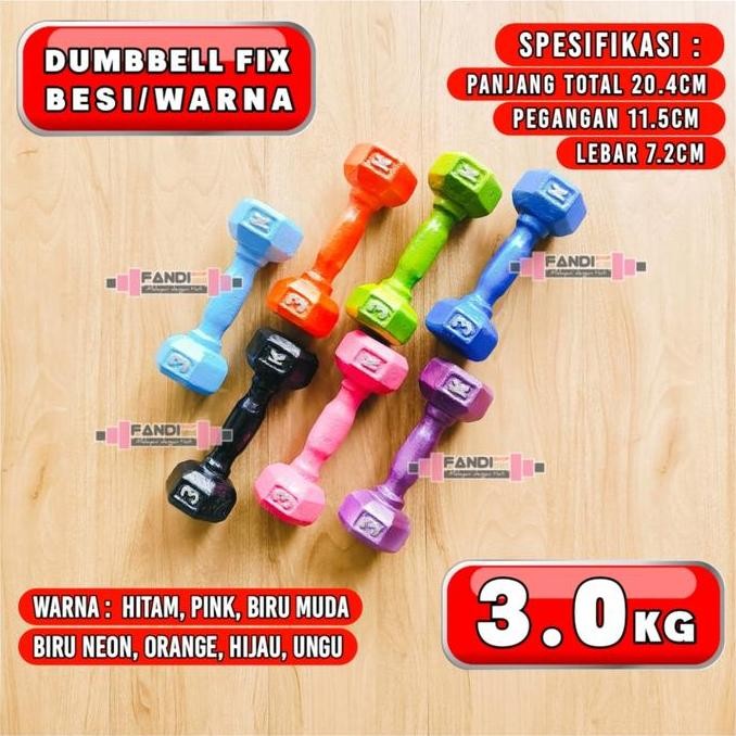 Promo Barbel 3kg BESI - Dumbell 3kg - Dumble 3kg - Dumbbell 3kg COD