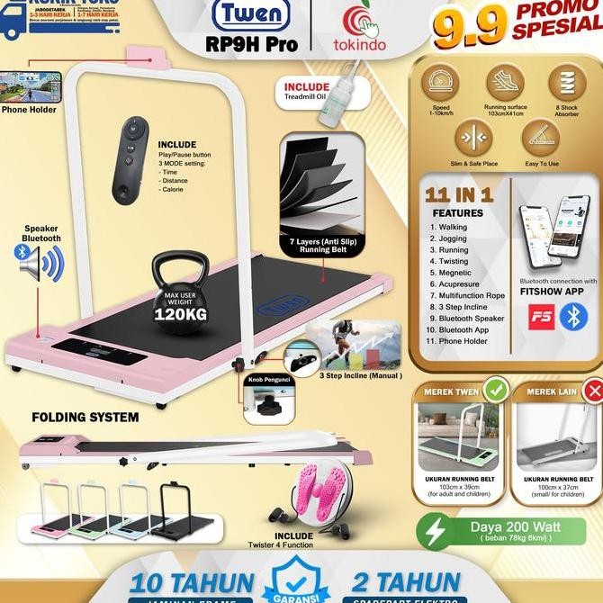 Promo TWEN RP9 RP9H Pro Treadmil Listrik Treadmil Portable Treadmil Walking Pad Treadmil Running Pad