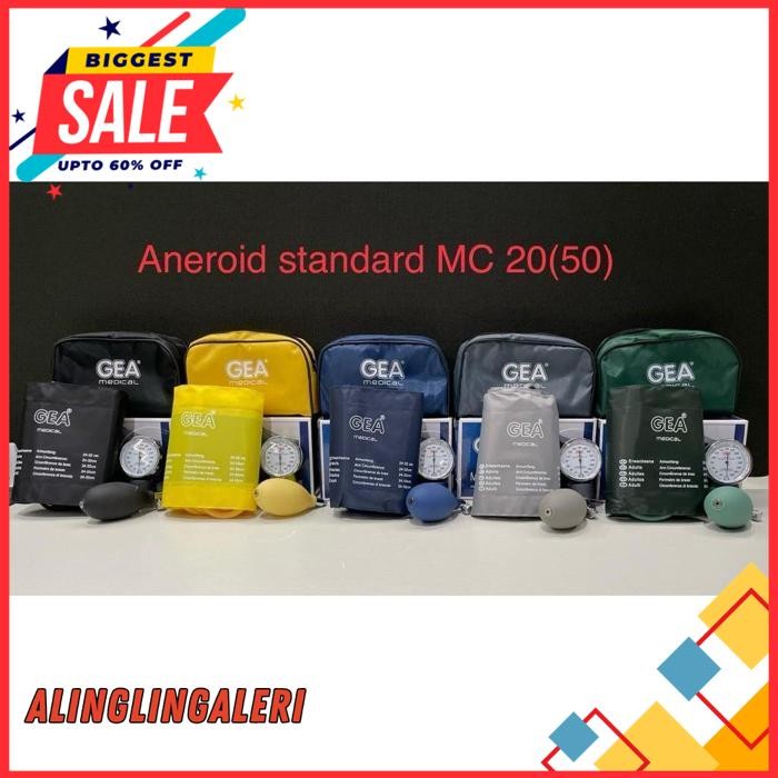 GEA TENSIMETER ANEROID STANDARD DELUXE MC20(50) ALAT UKUR TEKANAN DARAH TENSI MANUAL MEDIS KESEHATAN