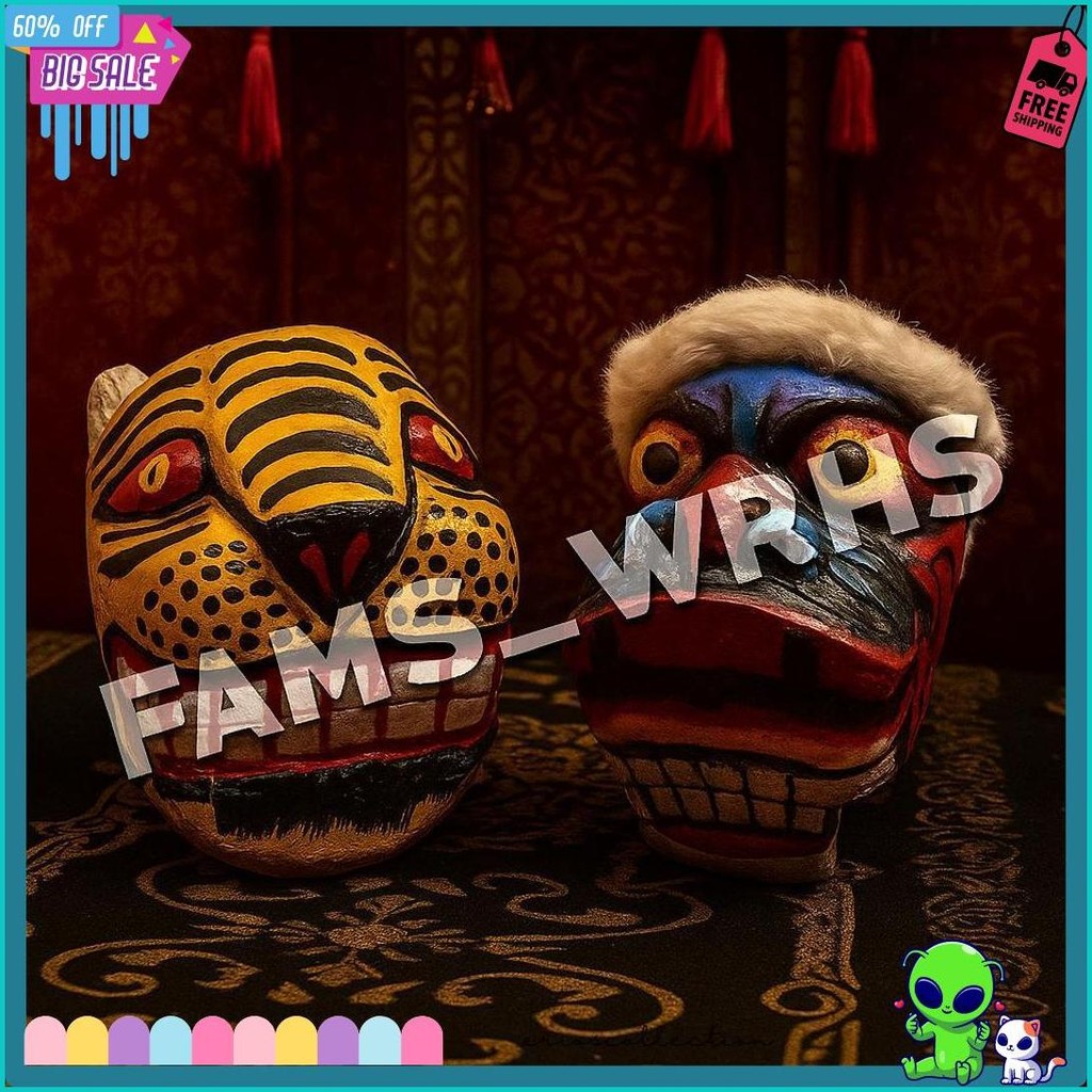 Barongan Kepruk Kucingan Kepala Barongan Jaranan Barongan Kayu (Bisa Cod)