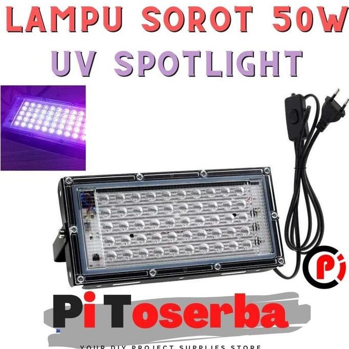 Lampu Sorot 50 Watt Cahaya UV Spotlight 50W LED Tembak Waterproof IP66