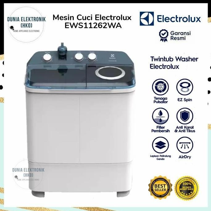 MESIN CUCI ELECTROLUX EWS11262WA EWS 11262WA MESIN CUCI 2 TABUNG 10 KG