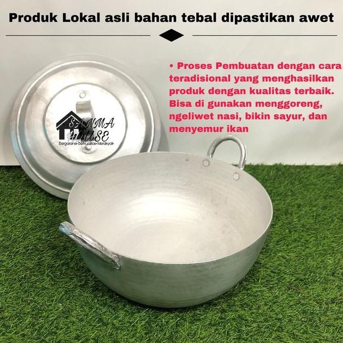 Terlaris : Panci Sayur Satu Set (20,24,28) Cm  Penggorengan Anti Lengket Alumunium Aloy Garut Allsho