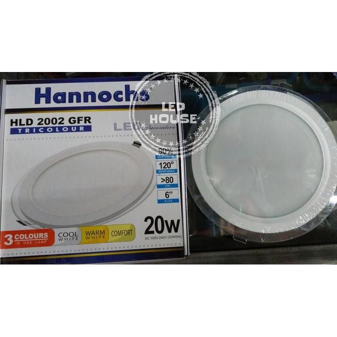 LAMPU CEILING DOWNLIGHT HANNOCHS 3 WARNA TRICOLOUR HLD 2002 GFR 20W