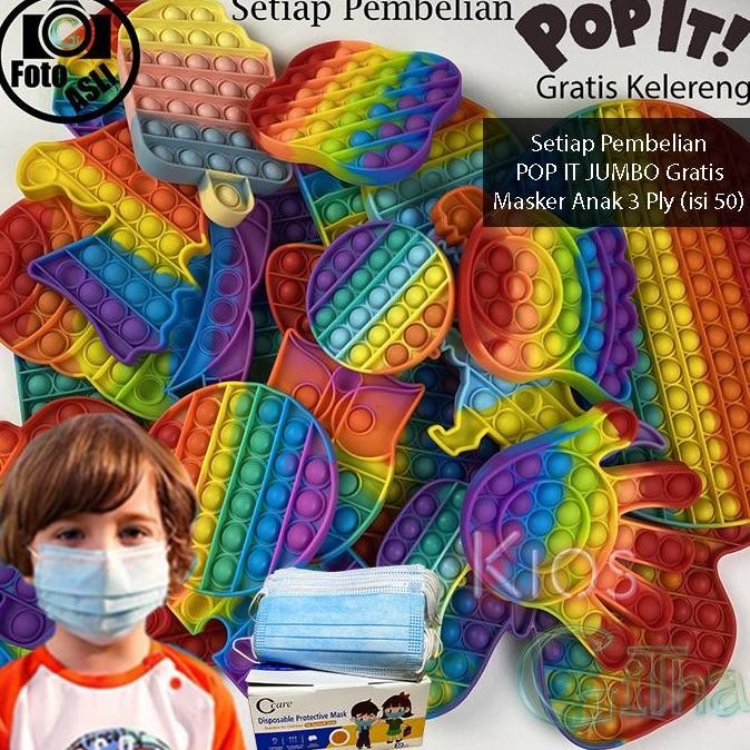 Promo Mainan Pop it popit Pop-It multicolor Fidget Toy Edukasi Menarik COD