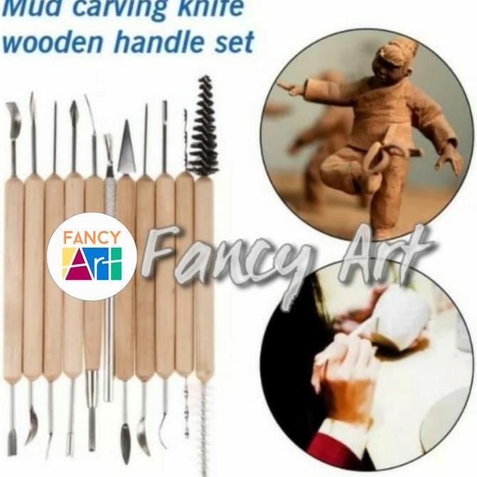 

Promo Clay Sculpting Pottery Wax Carving Tools set 11 Art Craft Clay Tool COD