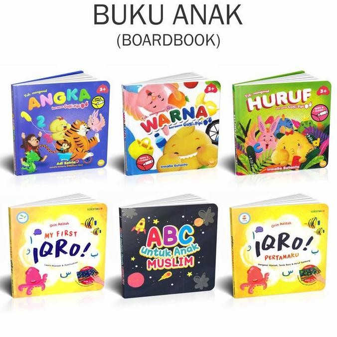 Buku Anak Mengenal Huruf Dan Angka : Seri Yuk Mengenal Angka Warna Huruf ABC Untuk Anak Muslim Iqro 