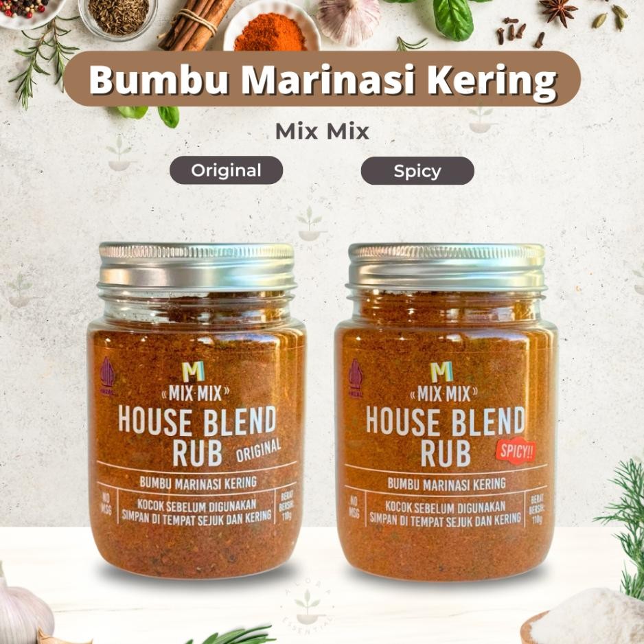 

Mixmix House Blend Rub Bumbu Marinasi Serba Guna Rendah Lemak Spices Cajun Seasoning Bbq Grill 110 Gram