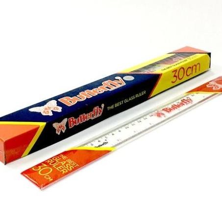 

Penggaris Butterfly 30Cm Mistar Plastik Butterfly 12Pcs