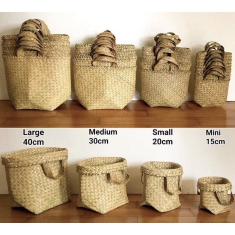 Bakul Purun Anyam Kalimantan / Tas Anyam / Pot Bunga