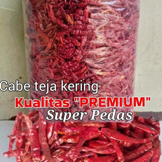 

JH8 Cabai Teja japlak Kering 1kg cabe impor India Super Pedas
