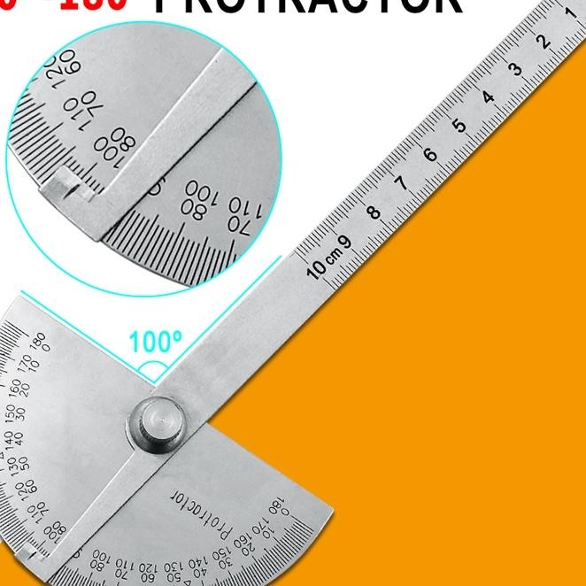 

Penggaris Busur Derajat 180 Derajat Bahan Stainless Steel Sudut Goniometer Alat Ukur Sudut