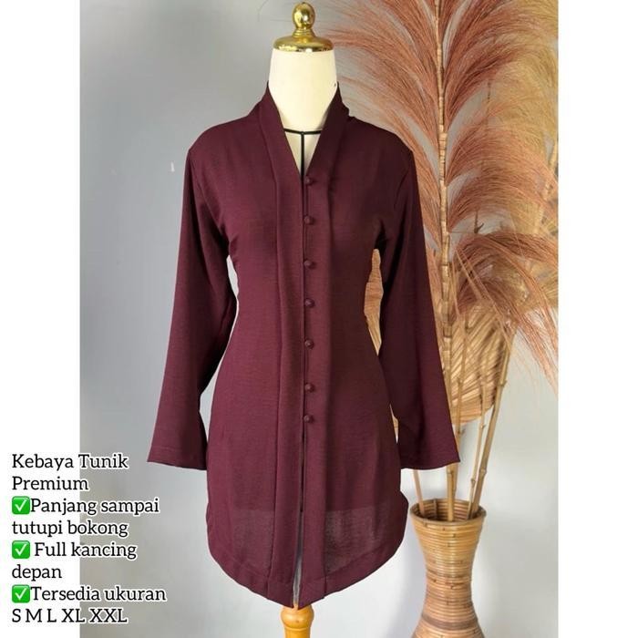 Kebaya Tunik Kartini Panjang Muslim Terlaris Atasan Kebaya Modern Bali Termurah Terbaru Polos Simpel