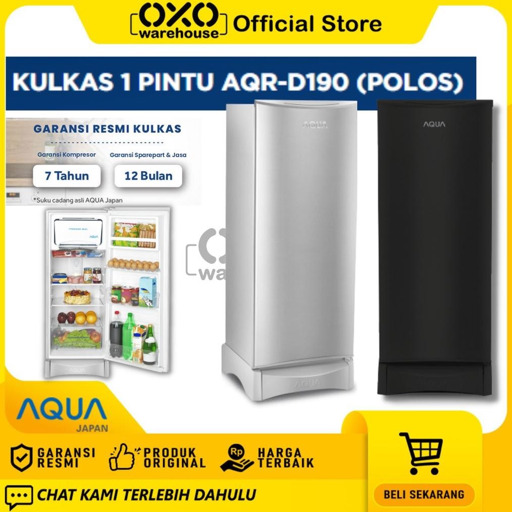 AQUA Kulkas AQR-D190 DS/LS 1 Pintu 16,5 L Low Watt Garansi