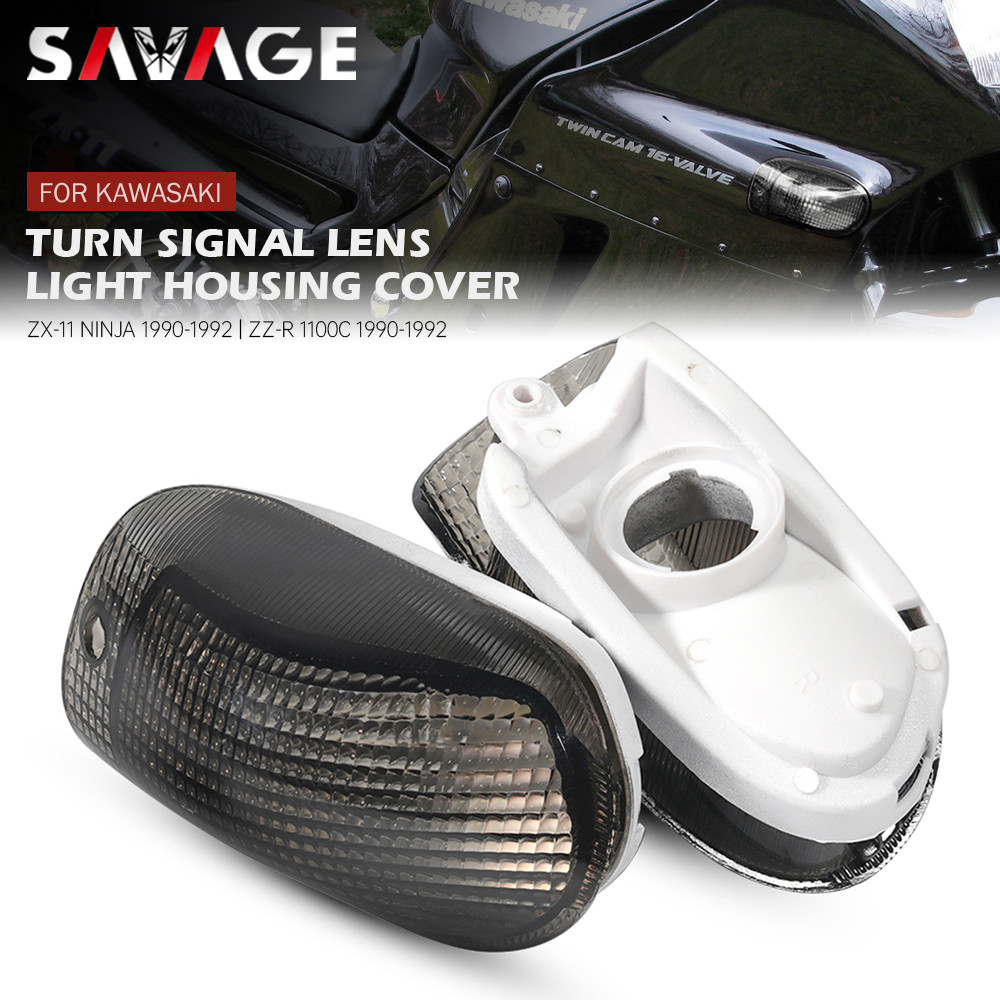 Front Turn Signal Lamp Lens For KAWASAKI ZZR 1100 C ZZR1100C ZX11