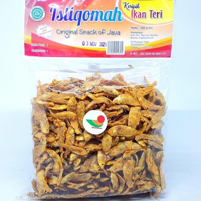 

%$%$%$%$] ISTIQOMAH KERIPIK IKAN TERI 200gr | KRIPIK GRINTING CRISPY MINI BABY