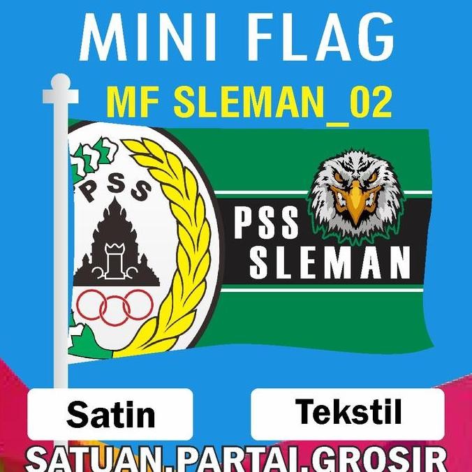 Sale Mini Flag Pss Sleman / Bendera Pss Sleman / Cetak Bendera Supporter