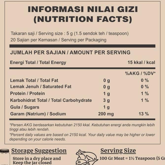 

JH8 Dospices Healthy Dry Rub [Secret seasoning] Bumbu marinasi rendah kalori [100 gram] (ADS) Rempah Natural Rendah gula Rendah lemak Alami